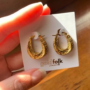 Gold hoop earrings